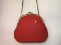 Маленькая сумочка красная кожаная Handmade, фотография 10