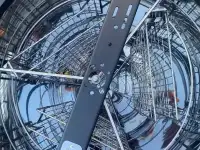 Медогонка 3-х рамочная из нержавеющей стали, Стрекоза: оборотная, с электроприводом на 12 В, с контроллер КЭК, 700Ф, фотография 4