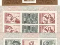 МИКЕЛЬАНДЖЕЛО 500 ЛЕТ  блок+2 малых листа 1975г