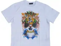 Philipp plein большого размера белая мужская футболка с черепом, фотография 3