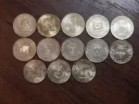 Монеты ГВС 10 рублей13 шт