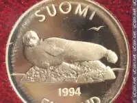 Финская монета с тюленем