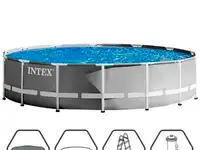 Каркасный бассейн prism frame intex 26720, 427x107см, 12706л, фил.-насос 3785л/ч, лестница,