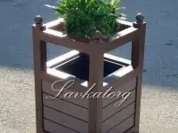 Урна - кашпо из дерева и металла для торговых центров, магазинов УКс-3