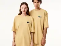 Футболка lacoste oversizedd unisex из органического хлопка