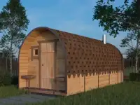 Готовая мобильная баня Лукоморье 5 метров