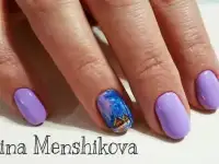 Маникюр,покрытие гель-лаком и наращивание ресниц