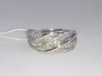 Серебро, кoльцo, фианит