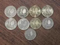 Набор монет 10 рублей ГВС8 шт, фотография 5