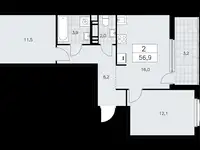 Продам 2 комнатную квартиру