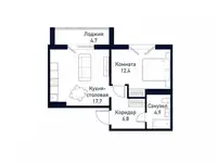 Квартира, 41,80 м², 7 эт., Новая ул, 2, фотография 10