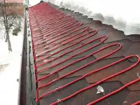 Монтаж греющего кабеля снегозадержателей / обогревательный кабель
