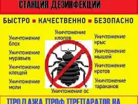Уничтожение тараканов,клопов,крыс.Проф.химия.