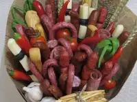 вкусный букет, сьедобный букет, букет из раков, фотография 4