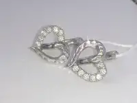 Серебряные серьги-сердце