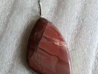 Шикарный кулон пейзажная яшма, серебро 925.