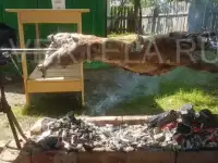 Разборный вертел для жарки барана