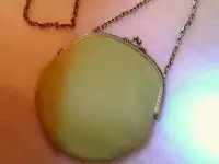 Маленькая сумочка кожаная оливковая handmade, фотография 3