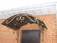 Козырьки кованые над входом, фотография 4