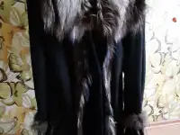 Дубленка с чернобуркой