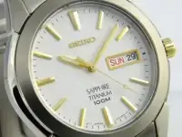 Новые Японские часы SEIKOсапфир,титан,100 метров