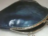 Маленькая лаковая сумочка цвета морской волны (кожа, Handmade), фотография 8