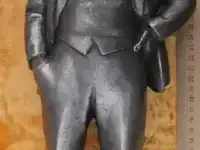силуминовая статуэтка Ленин с бантиком, авторская СССР
