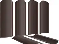 Евроштакетник двухсторонний, Тип: фигурный..., L 0,5-3 м, B 75-156 мм, Цвет: RAL6005..., Кол-во ребер: 16