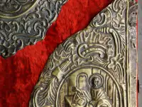 Набор старинных накладок на большое напрестольное Евангелие. Россия, XVIII век., фотография 4