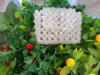 Эксклюзивная мини сумка ручной работы Нежно-Белый цвет, фотография 5