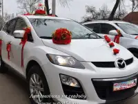 Белая Мазда СХ-7 на свадьбу
