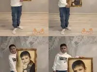 Выжигаю портреты на дереве по фотографии