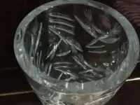 Шикарная тяжелая хрустальная ваза высотой 28 см толщина стенки 1 см !  в идеале ЭКСКЛЮЗИВ ХОРОШИЙ ПОДАРОК, фотография 9