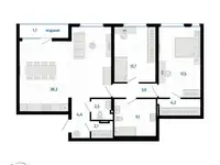 Продается 2-комн. квартира 97.3 м2 в новостройке