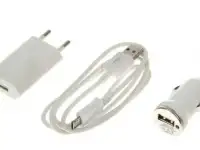 Комплект зарядки Luazon, 2 в 1, 1 А, с USB кабелем