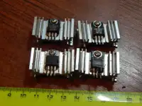 Транзисторы на радиаторах 4 шт