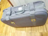 Большой серый  лёгкий  Комби - чемодан 70 x 50 x 20 см  8 колёс сбоку ! 4 снизу всего 12 колёс !  Три ручки !, фотография 5