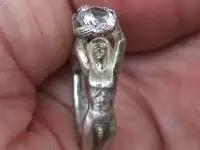 серебряный перстень Инь и Янь , фианит, авторский,  размер 18