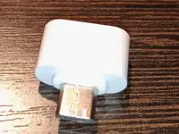 Адаптер  переходник USB - micro USB (белый), фотография 4