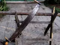 Пила зубчатая двуручная бу по дереву в отличном состоянии, фотография 3