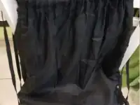Чёрный мешок Adidas 50x40 см с фирменными характерными белыми полосками для сменки обуви  формы уроков физкультуры, фотография 4
