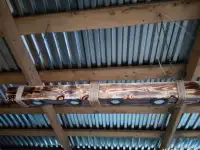 Подвесной светильник в стиле лофт из дерева