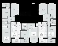 1-но комнатная квартира, 36,80 м², 11 эт., ЖК А101 Всеволожск, фотография 2