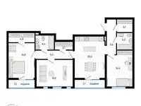 Продается 3-комн. квартира 97.5 м2 в новостройке