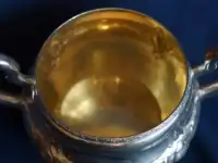 Старинный чайный набор из серебра 