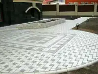 Укладка брусчатки , мощение дорожек брусчаткой, фотография 6