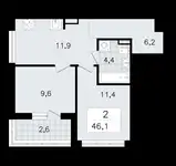 Продам 2 комнатную квартиру
