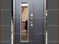 Входная дверь ДЖУЛИЯ 1200 х 2200 Антик медь  Венге со стеклом 94 мм Россия, фотография 3