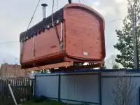 Сибирская баня-бочка из сосны высших сортов под ключ, фотография 5