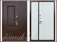 Входная двухстворчатая дверь КЛАССИКА ДЕКОР 1200 х 2050 Дуб беловежский 94 мм
